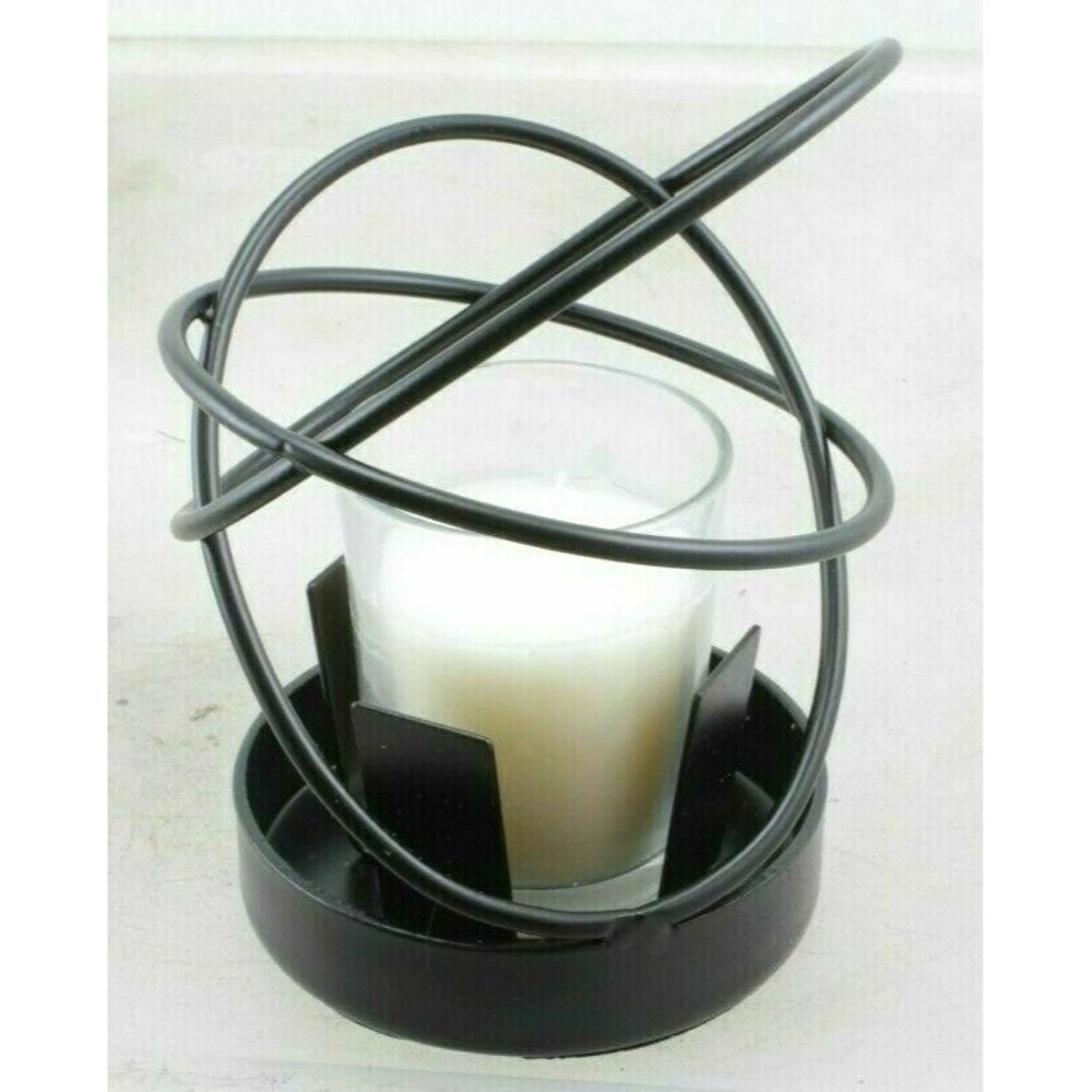 Ambria Votive Candle Holder Black Metal In A Modern Style